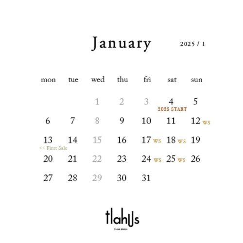 1月の予定 1月の予定