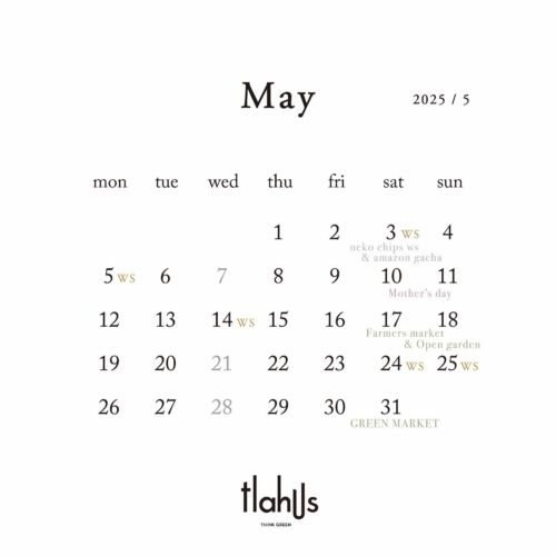 5月の予定