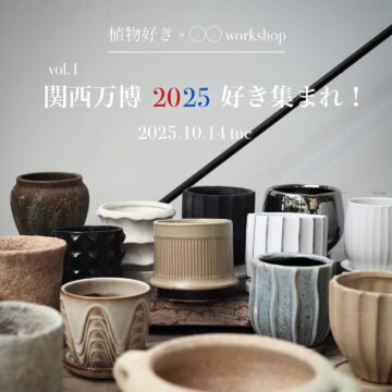 植物好きの”関西万博好き”さん。workshop 10/14(火) ~この秋から 新しい企画のワークショップが スタートします🚩 植物好きの”関西万博好き”さん。workshop 10/14(火) ~この秋から 新しい企画のワークショップが スタートします🚩