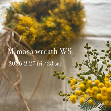 ミモザリースworkshop & お茶会 2/27(金)・ 28(土)